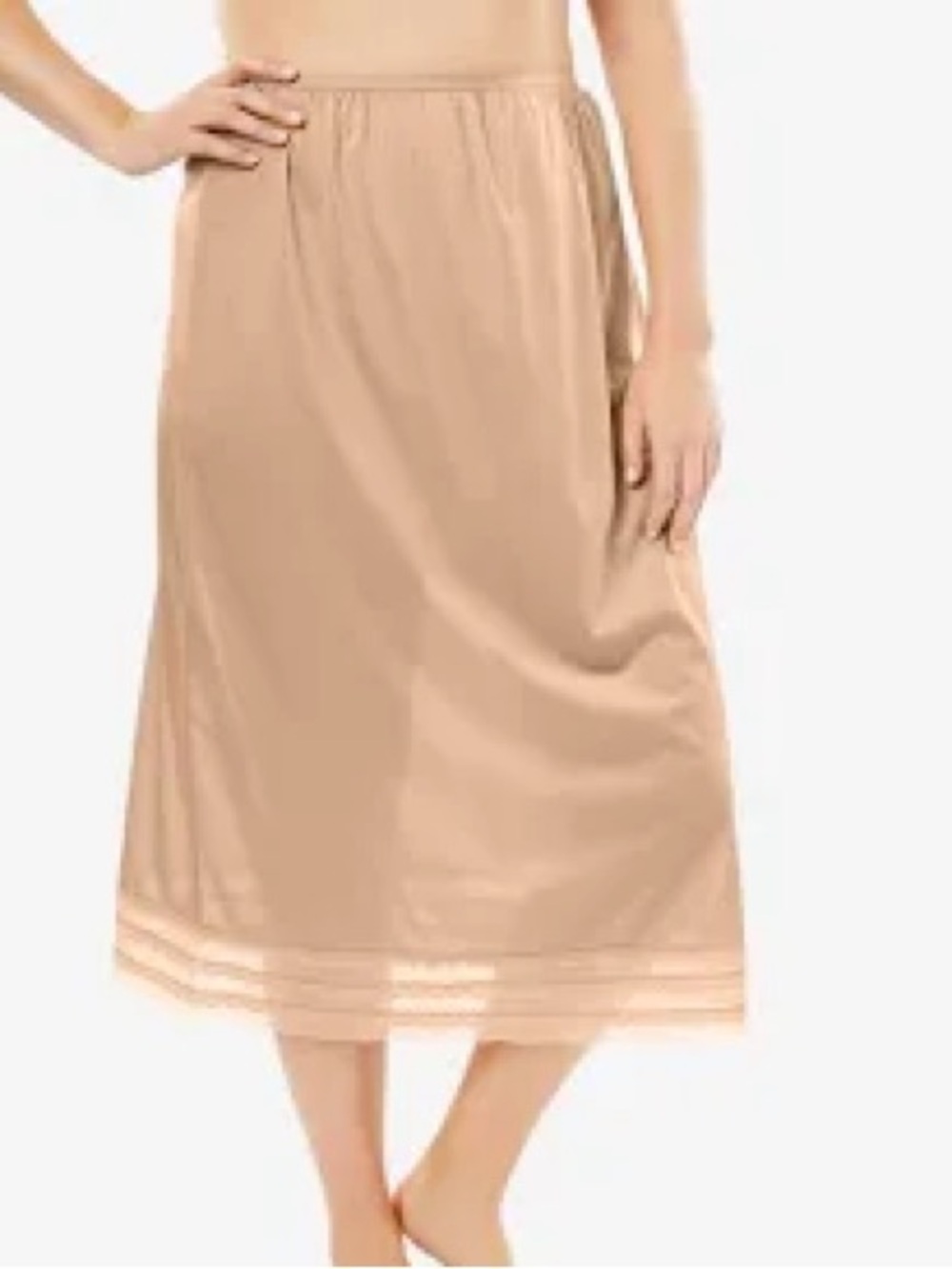 Comfort Choice size 1X Beige Midi 1/2 slip
